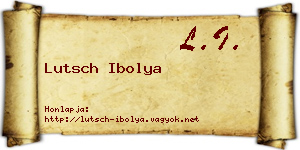 Lutsch Ibolya névjegykártya